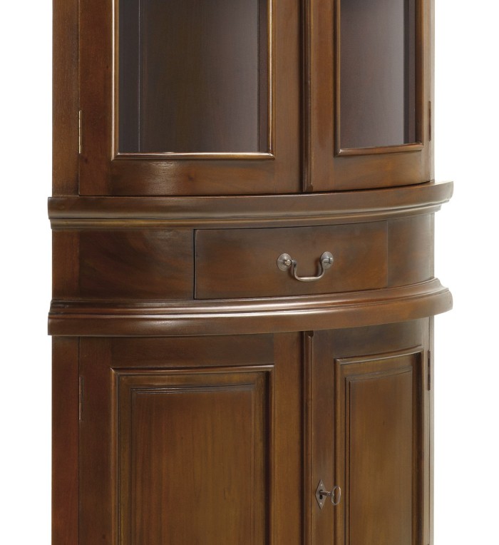 VINTAGE - Mahogany corner showcase 50 x 60 x 190