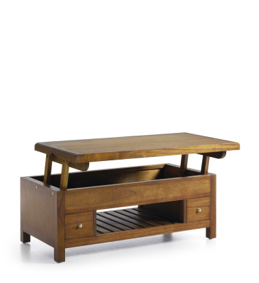 FLASH - Table basse en mindi 110 x 55 x 45-65