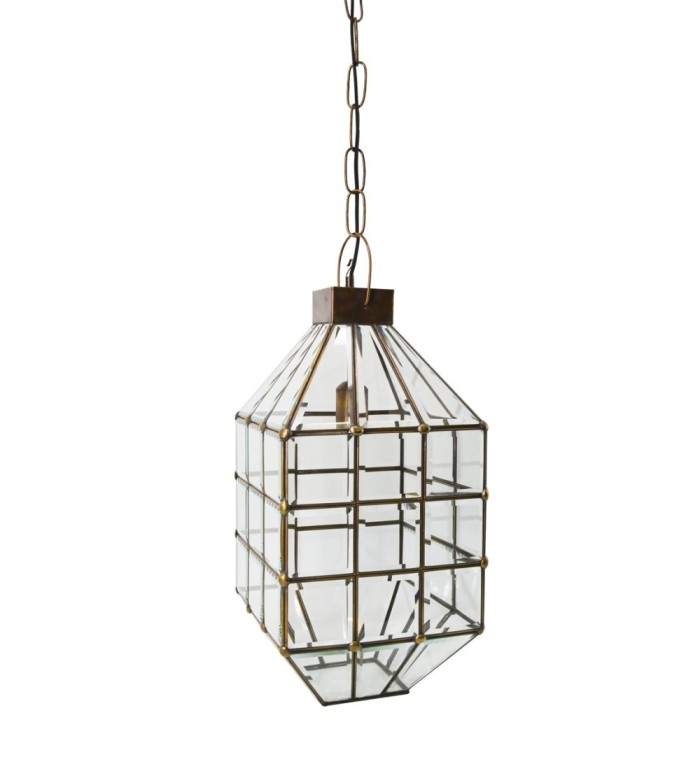 BISEL - Ceiling lamp in beveled glass 22 x 22 x 45