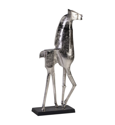 Figura caballo plateado 50 x 23 x 115