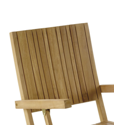 GARDEN - Set of 2 foldable garden armchairs in teak 55 x 50 x 90