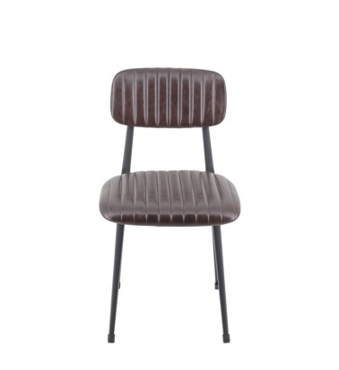 MICHIGAN - Ensemble de 2 chaises en fer couleur marron 53 x 45 x 80