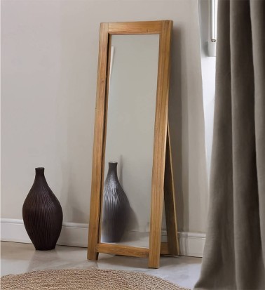 STAR - Miroir en bois marron 50 x 6 x 160