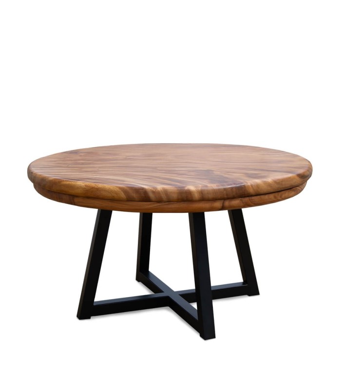 Mesa de jantar em madeira de suar 140 x 140 x 78