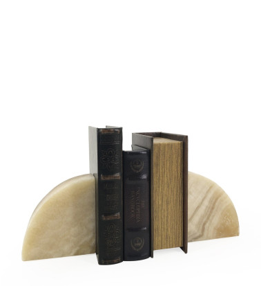 ONYX - White onyx book-end 12 x 5 x 12