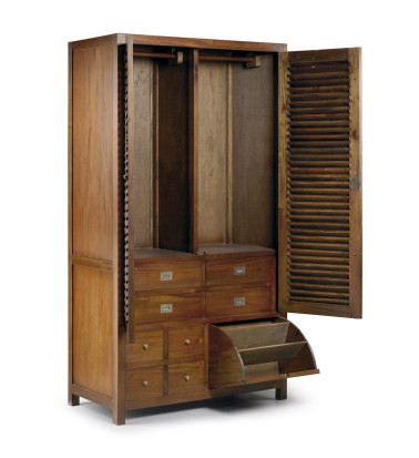 FLAMINGO - Armoire avec porte-chaussures en acajou 108 x 50 x 200