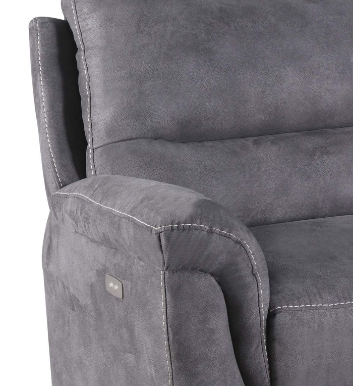 BASIL - Canapé électrique inclinable 100% polyester 208 x 93-120 x 100