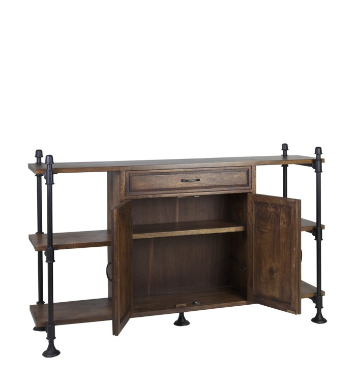 PIPA - Buffet en manguier et fer 160 x 45 x 95