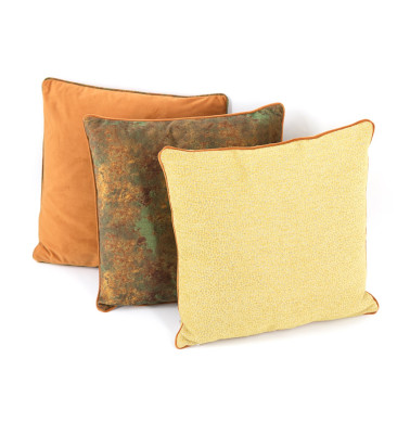 OSCAR - Orange colour polyester cushion 45 x45