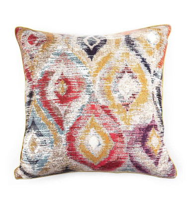 TUNEZ - Multicoloured mosaic polyester cushion 45 x 45