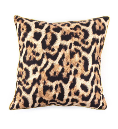 CUSCINO IN POLIESTERE LEOPARDO 45 X 45