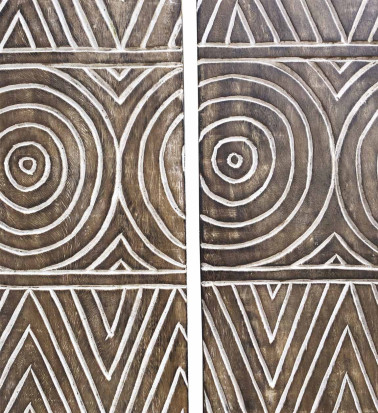 Set of 3 carved panels 105 x 2 x 140