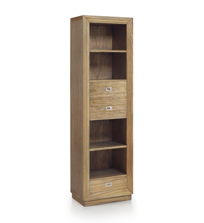 MERAPI - Narrow mindi bookcase 55 x 40 x 190