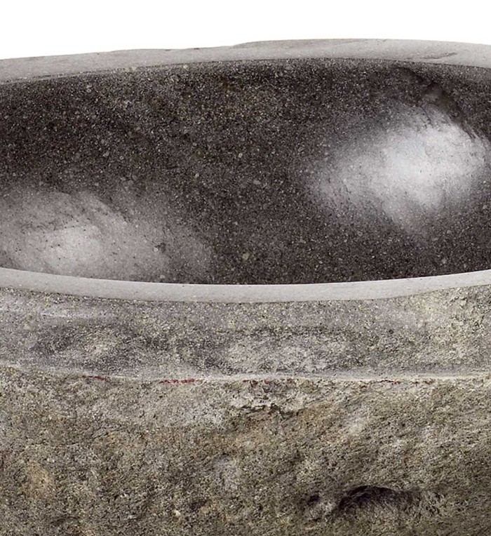 Round natural river stone sink 45 x 45 x 15