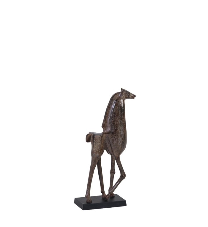 Figurine de cheval noir 18 x 10 x 44