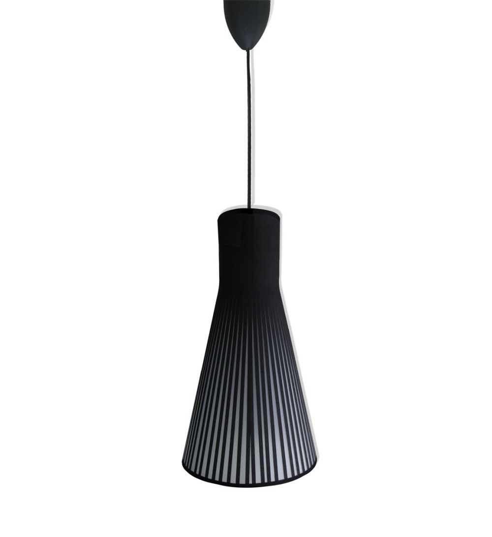 Lustre de plafond noir 20 x 20 x 38