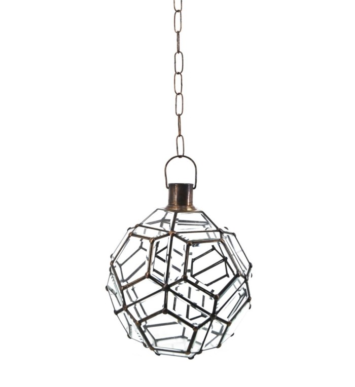 BISEL - Ceiling lamp in beveled glass 34 x 34 x 40