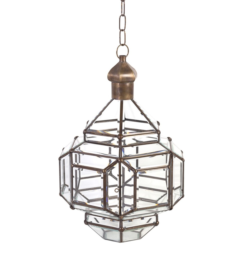 BISEL - Ceiling lamp in beveled glass 35 x 35 x 60