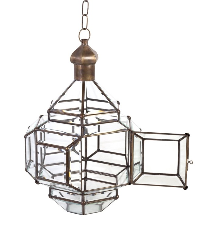 BISEL - Ceiling lamp in beveled glass 35 x 35 x 60