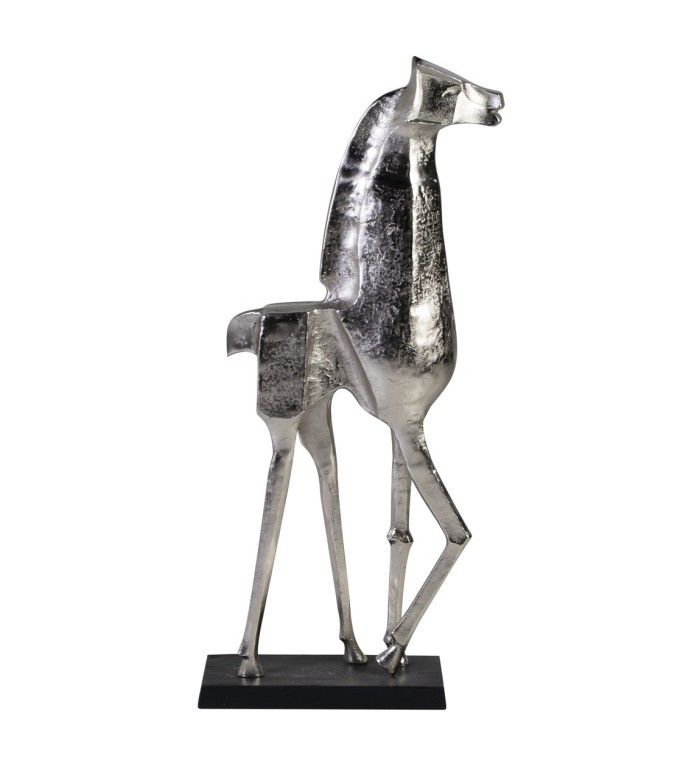 Figura caballo plateado 50 x 23 x 115