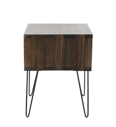 Mindi wood side table 45 x 40 x 50